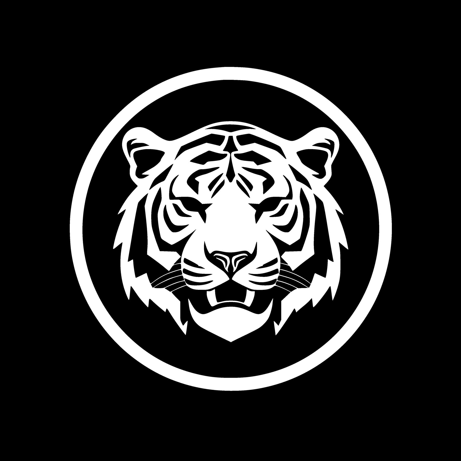 Tiger, Black and White Vector illustration 27461821 Vector Art at Vecteezy