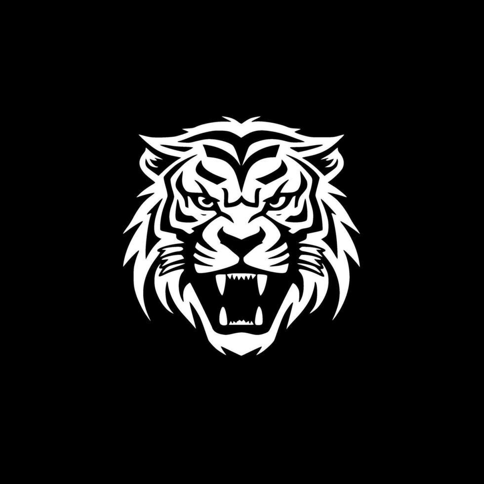 tigre, minimalista y sencillo silueta - vector ilustración