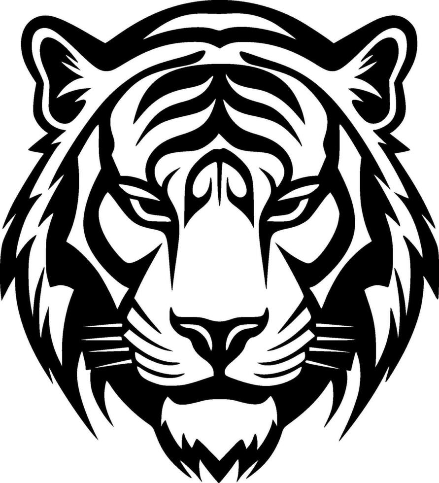 Tiger, Minimalist and Simple Silhouette - Vector illustration