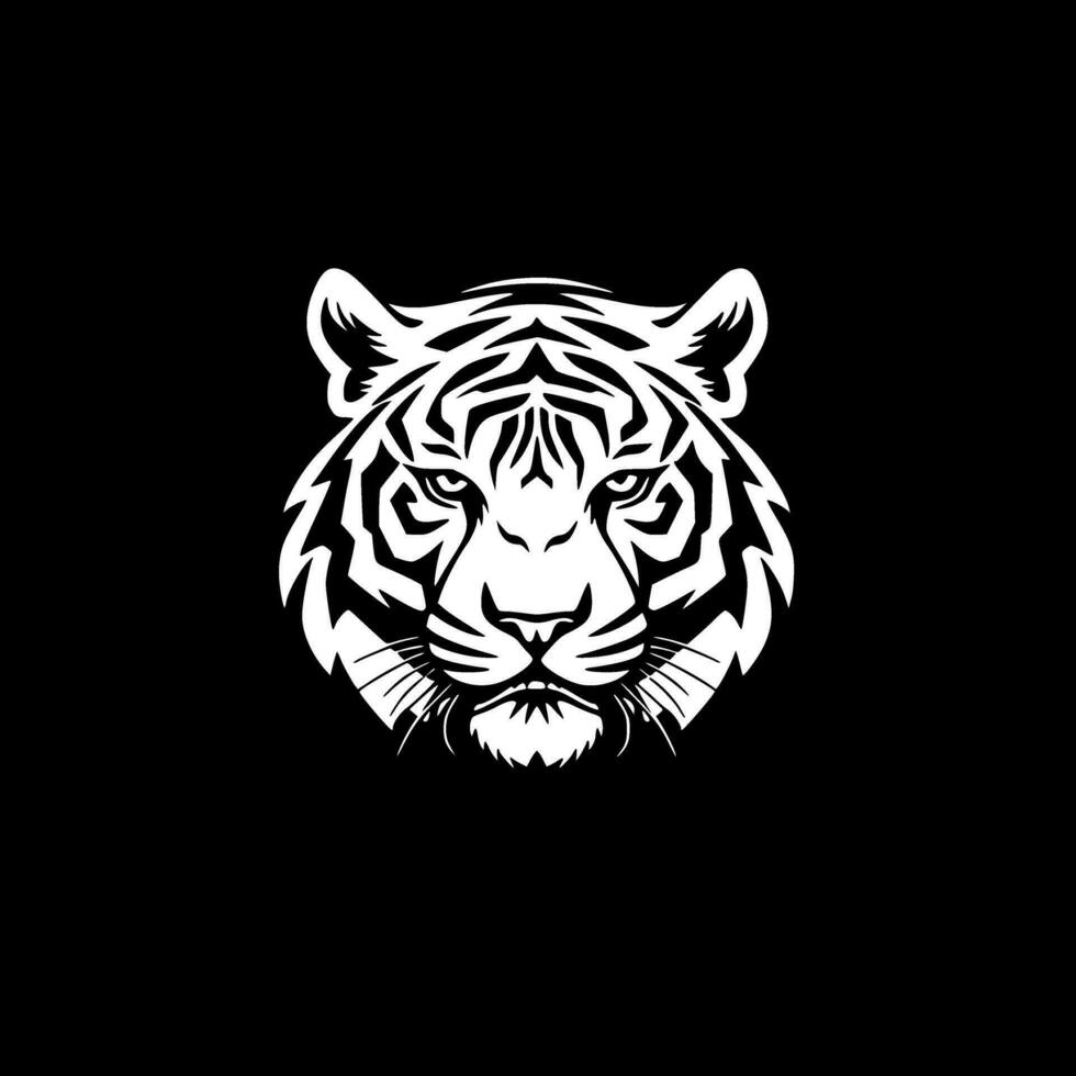 Tiger, Minimalist and Simple Silhouette - Vector illustration