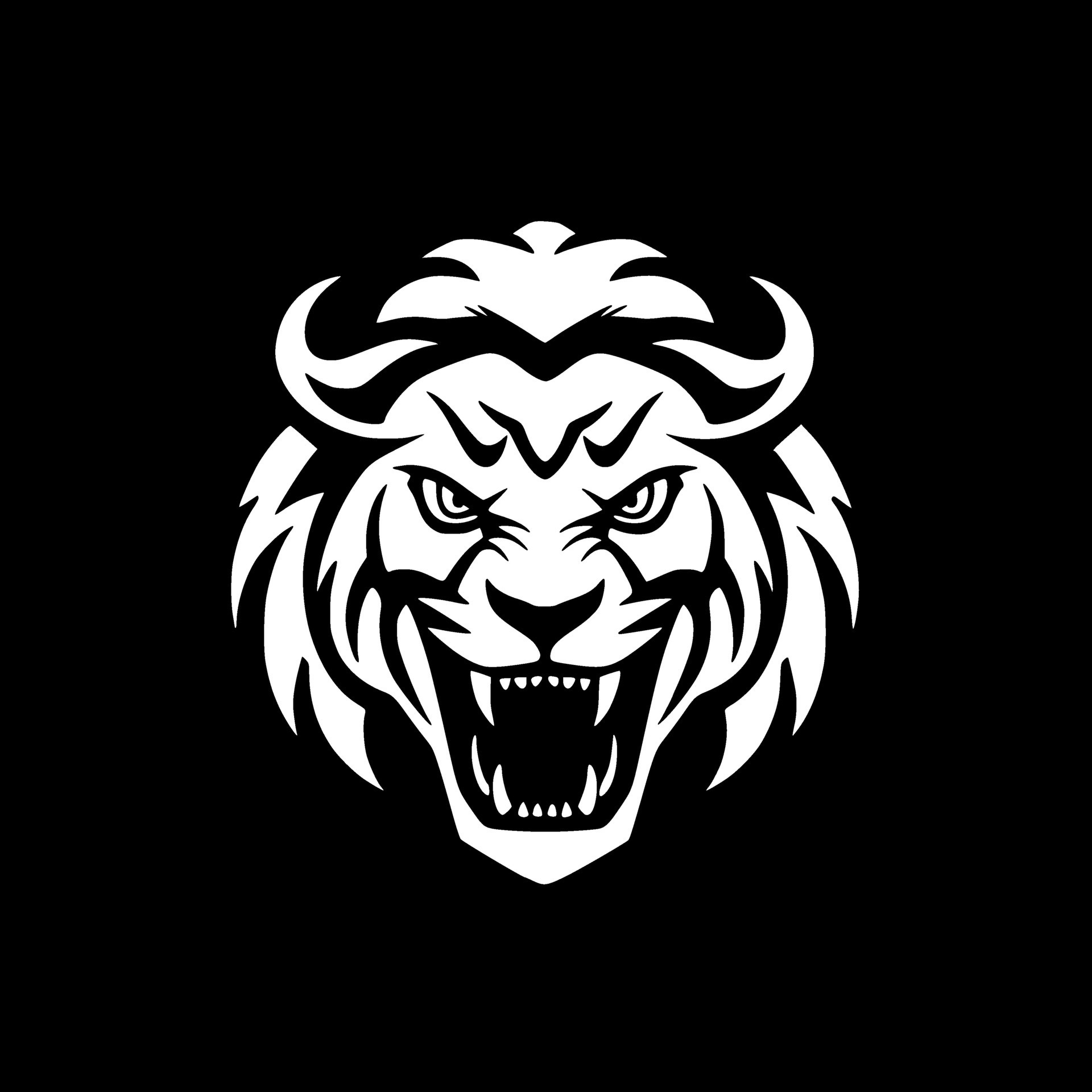 Tiger, Black and White Vector illustration 27461895 Vector Art at Vecteezy