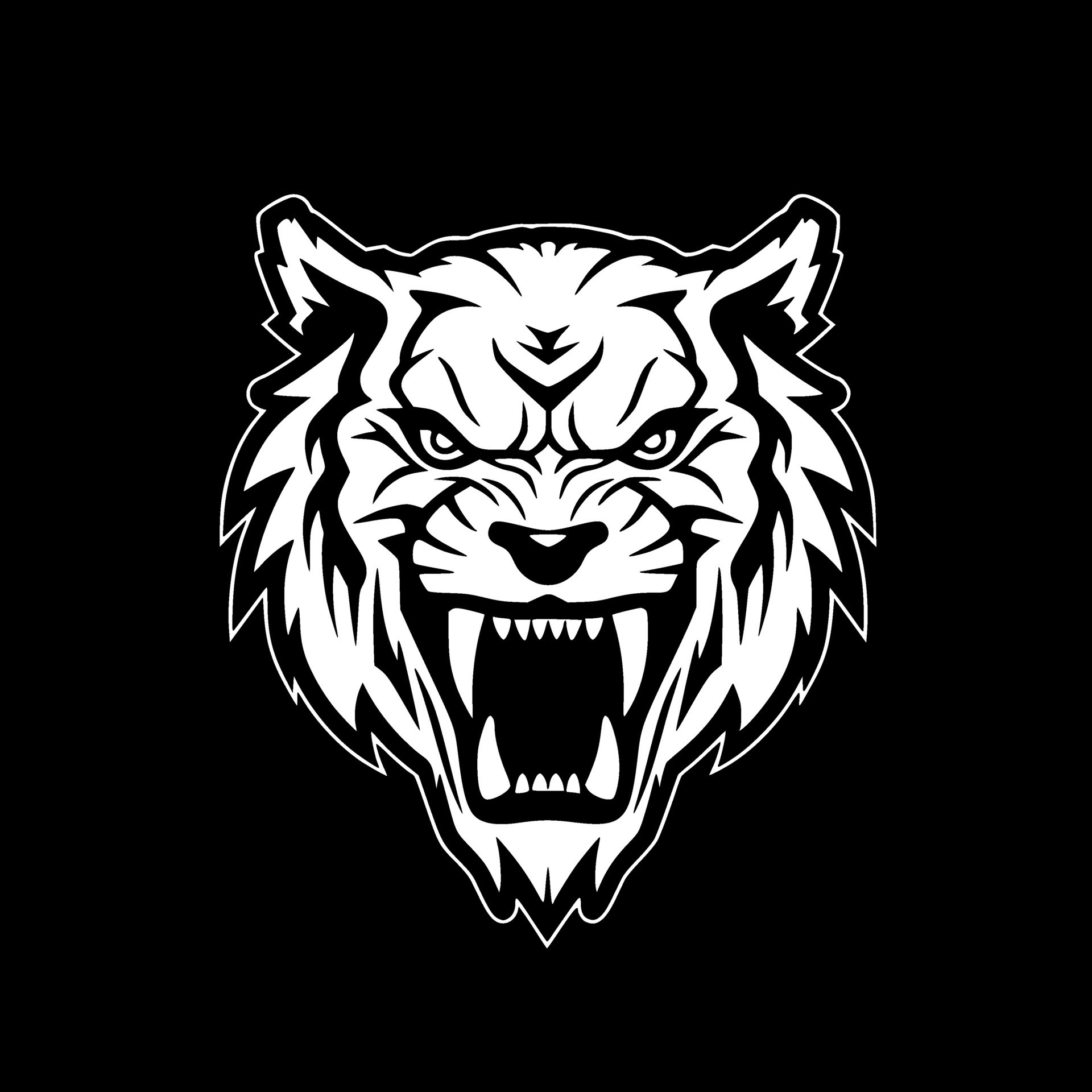 Tiger, Black and White Vector illustration 27461926 Vector Art at Vecteezy