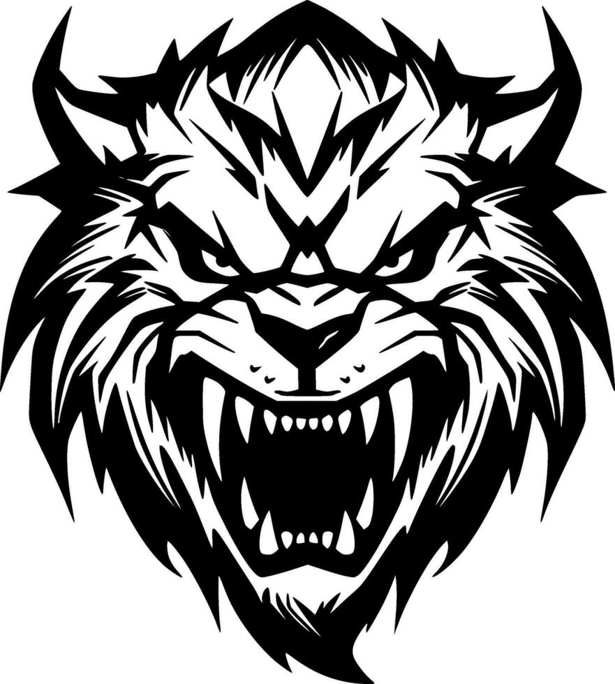 Tiger, Minimalist and Simple Silhouette - Vector illustration
