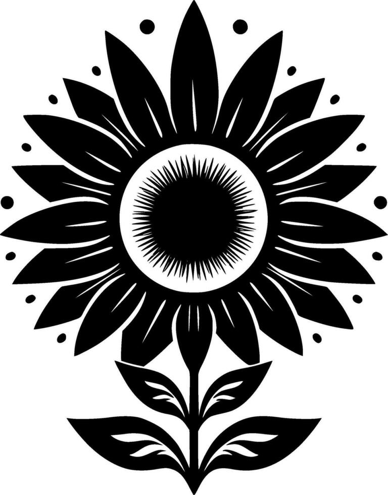 Sunflower - High Quality Vector Logo - Vector illustration ideal for T-shirt graphic