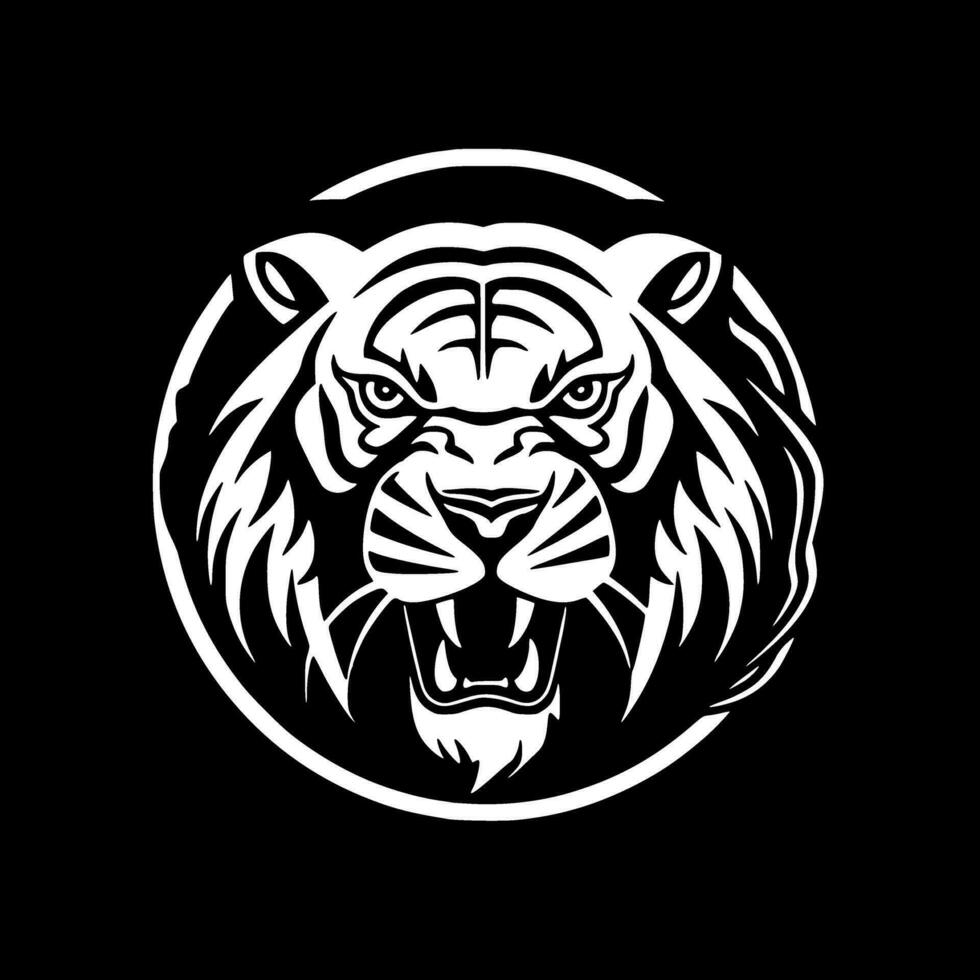 tigre, minimalista y sencillo silueta - vector ilustración