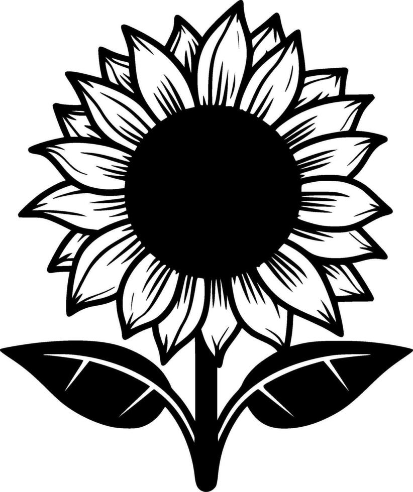 Sunflower - High Quality Vector Logo - Vector illustration ideal for T-shirt graphic