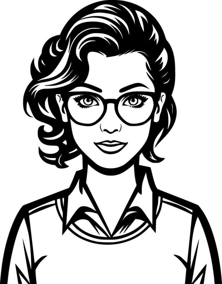 Teacher - Minimalist and Flat Logo - Vector illustration