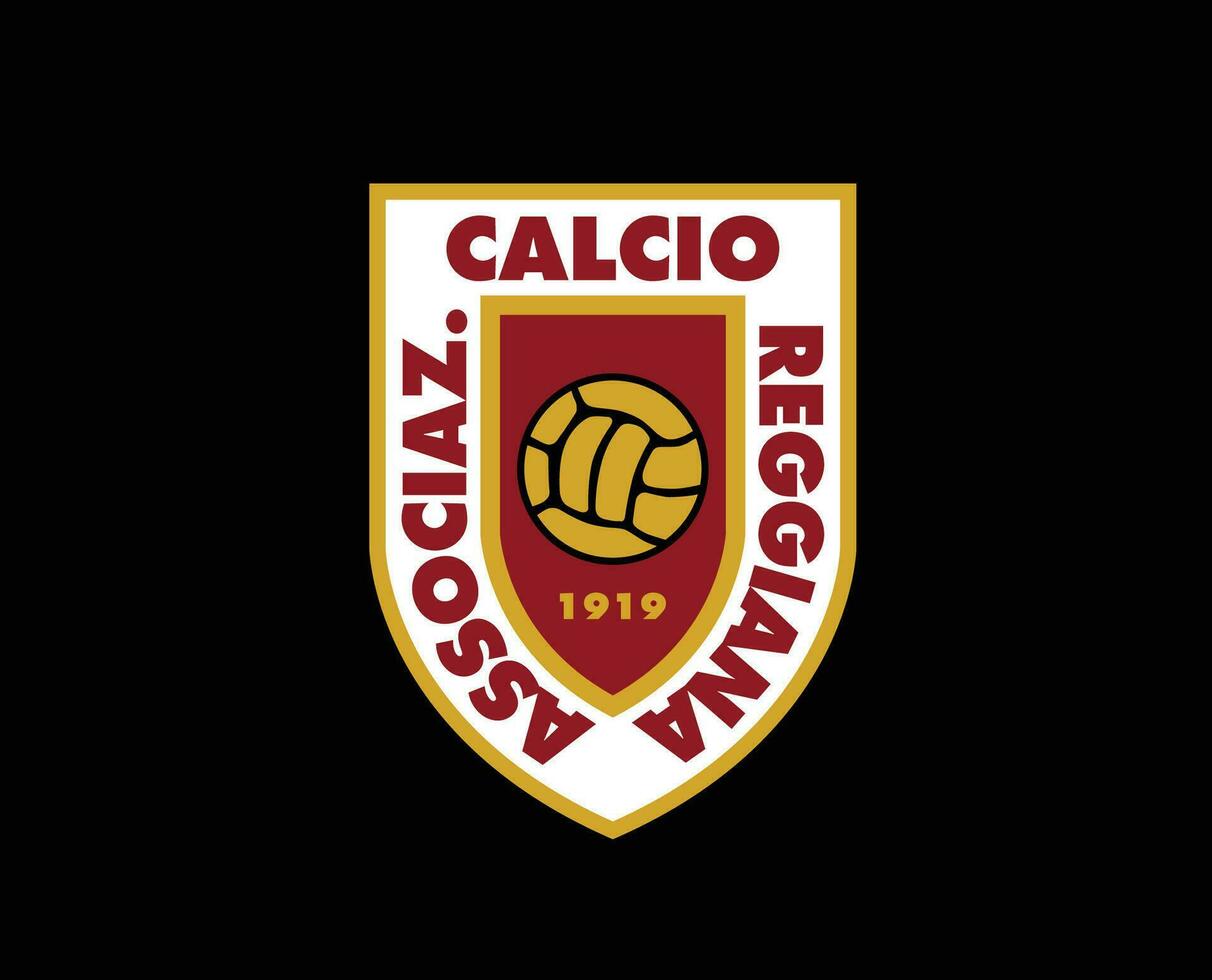 C.A reggiana club logo símbolo serie un fútbol americano calcio Italia resumen diseño vector ilustración con negro antecedentes