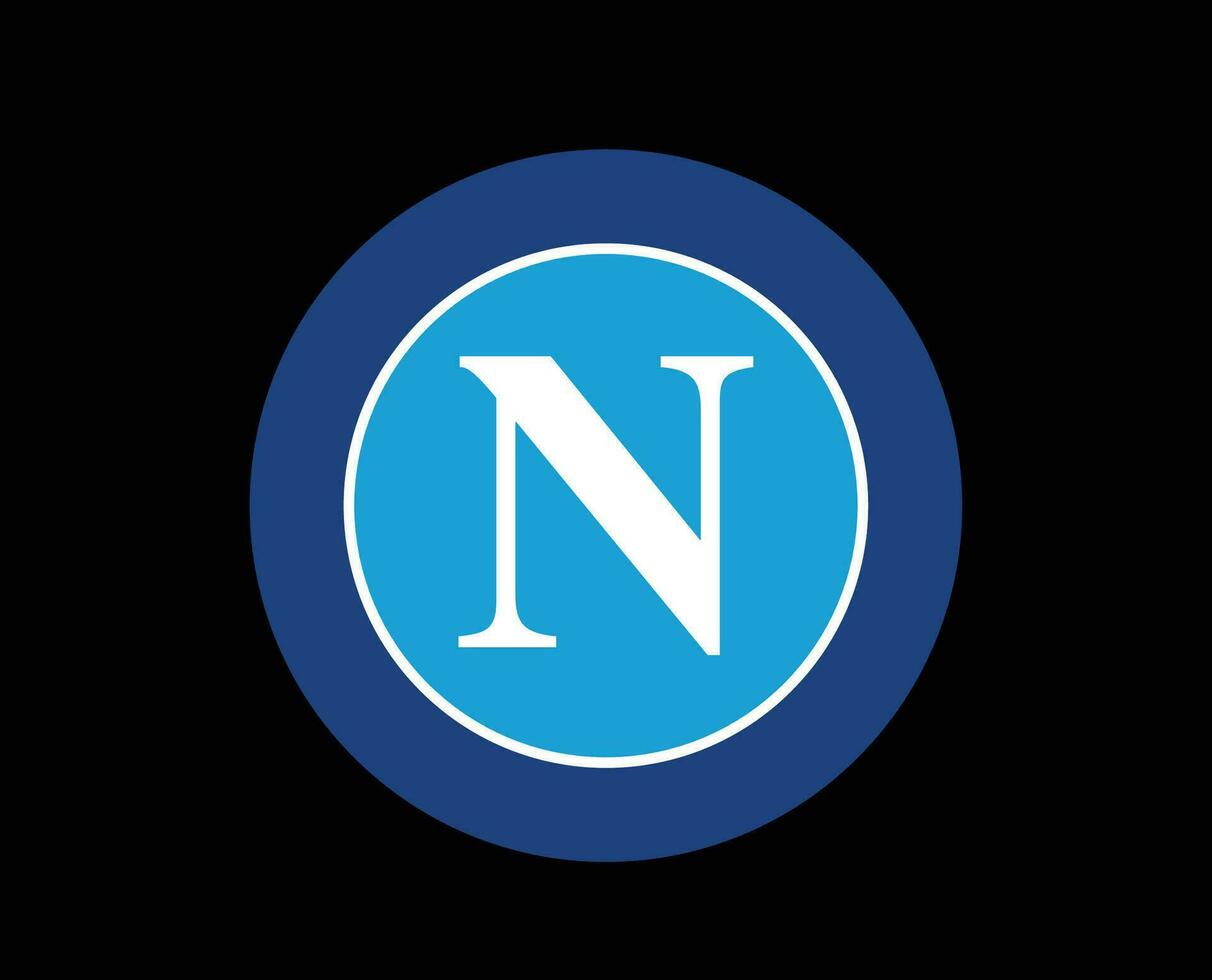 Napoli Club Symbol Logo Serie A Football Calcio Italy Abstract Design Vector Illustration With Black Background