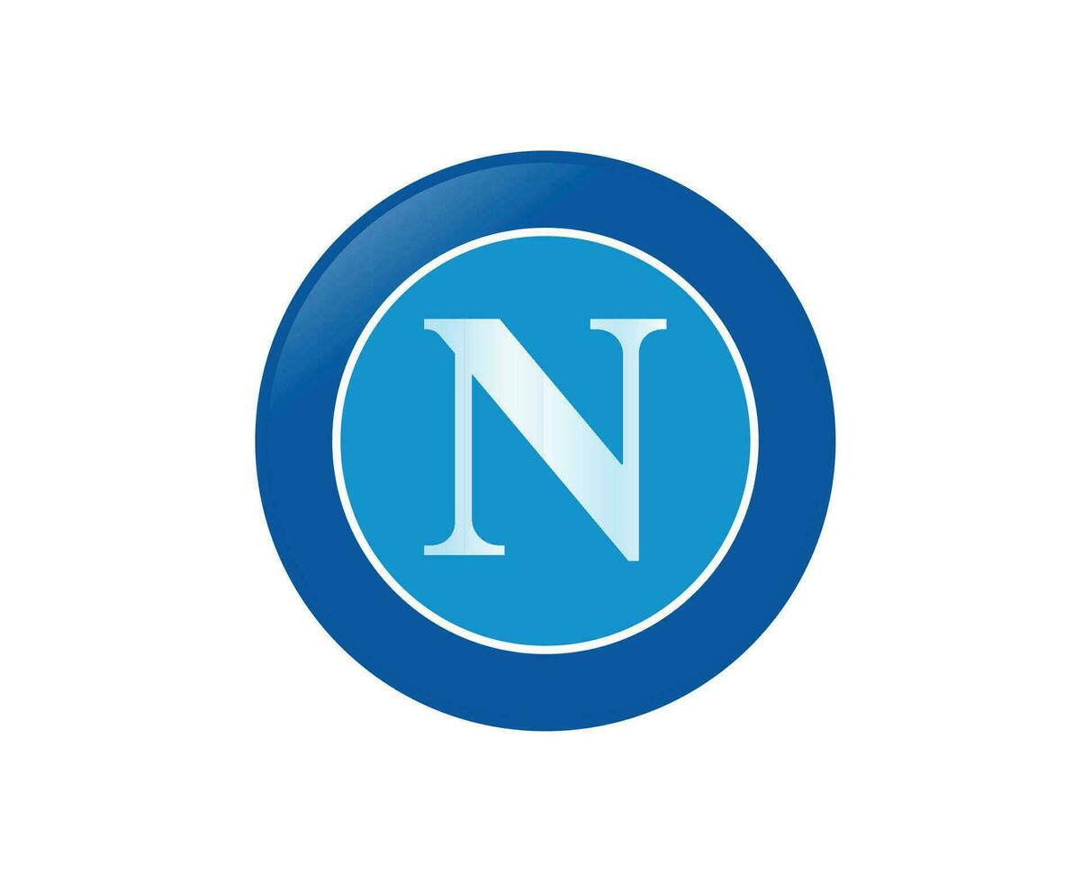 Nápoles club logo símbolo serie un fútbol americano calcio Italia resumen diseño vector ilustración
