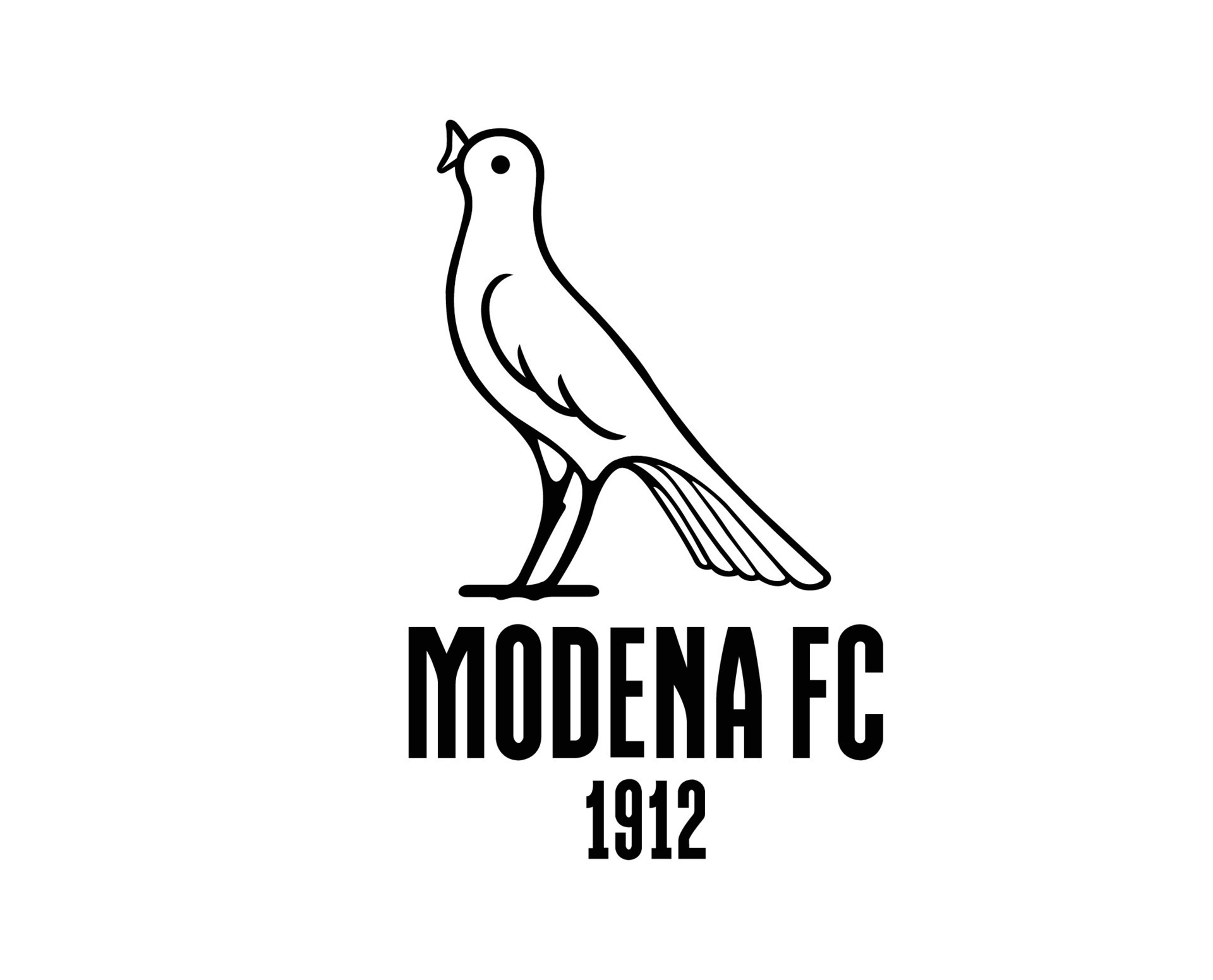 Modena FC Club Logo Symbol Black Serie A Football Calcio Italy