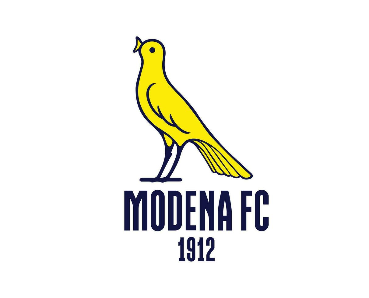 modena fc club símbolo logo serie un fútbol americano calcio Italia resumen diseño vector ilustración