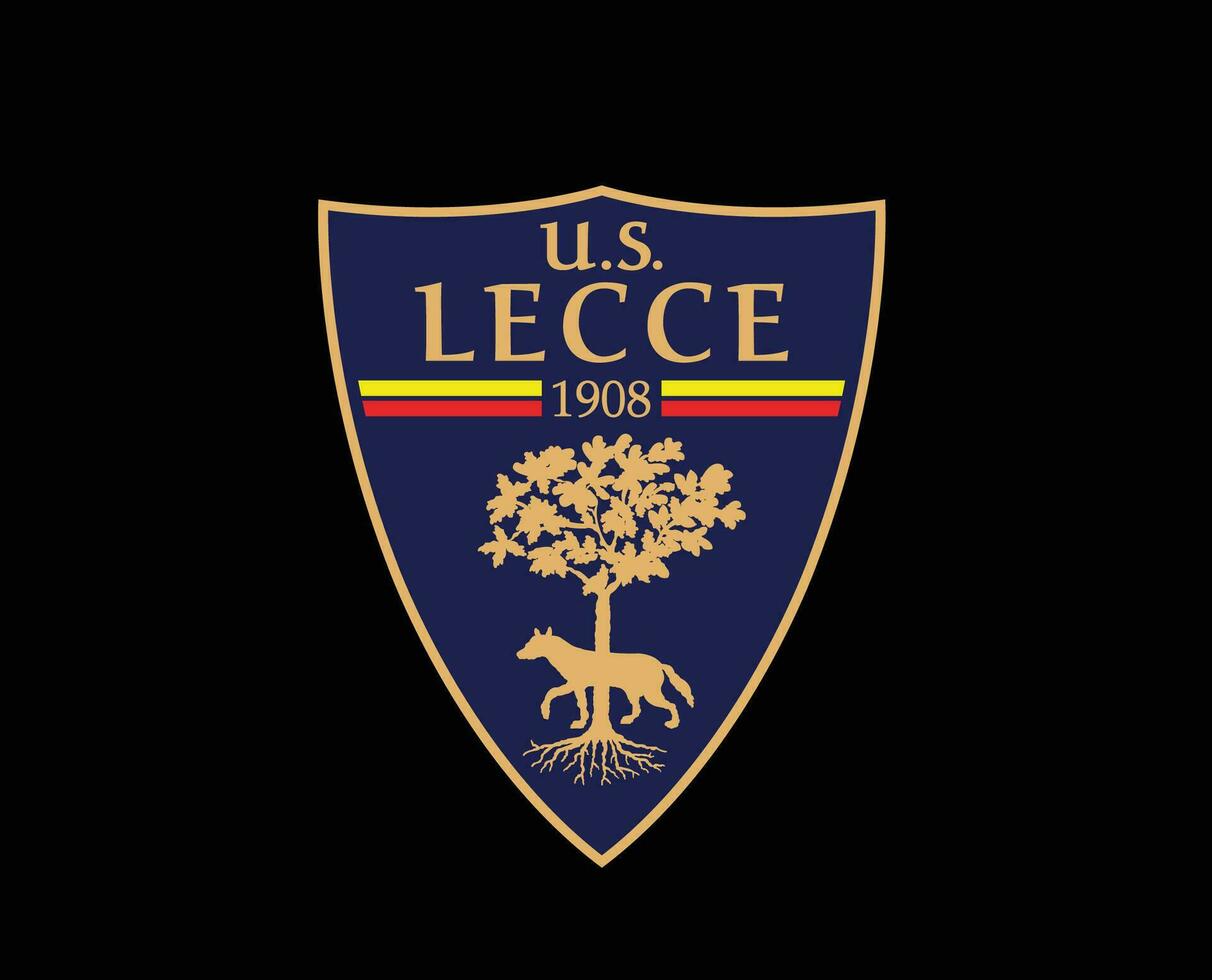 lecce club logo símbolo serie un fútbol americano calcio Italia resumen diseño vector ilustración con negro antecedentes