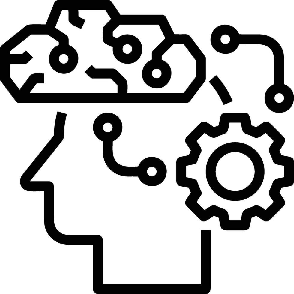 Brain idea symbol icon vector image. Illustration of the creative intelligence think design image. EPS 10