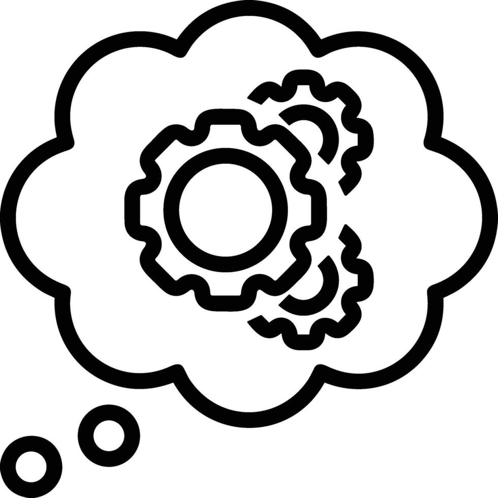 Brain idea symbol icon vector image. Illustration of the creative intelligence think design image. EPS 10