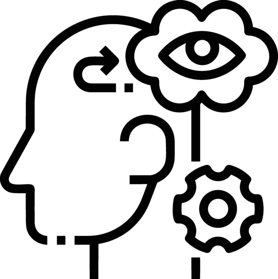 Brain idea symbol icon vector image. Illustration of the creative intelligence think design image. EPS 10