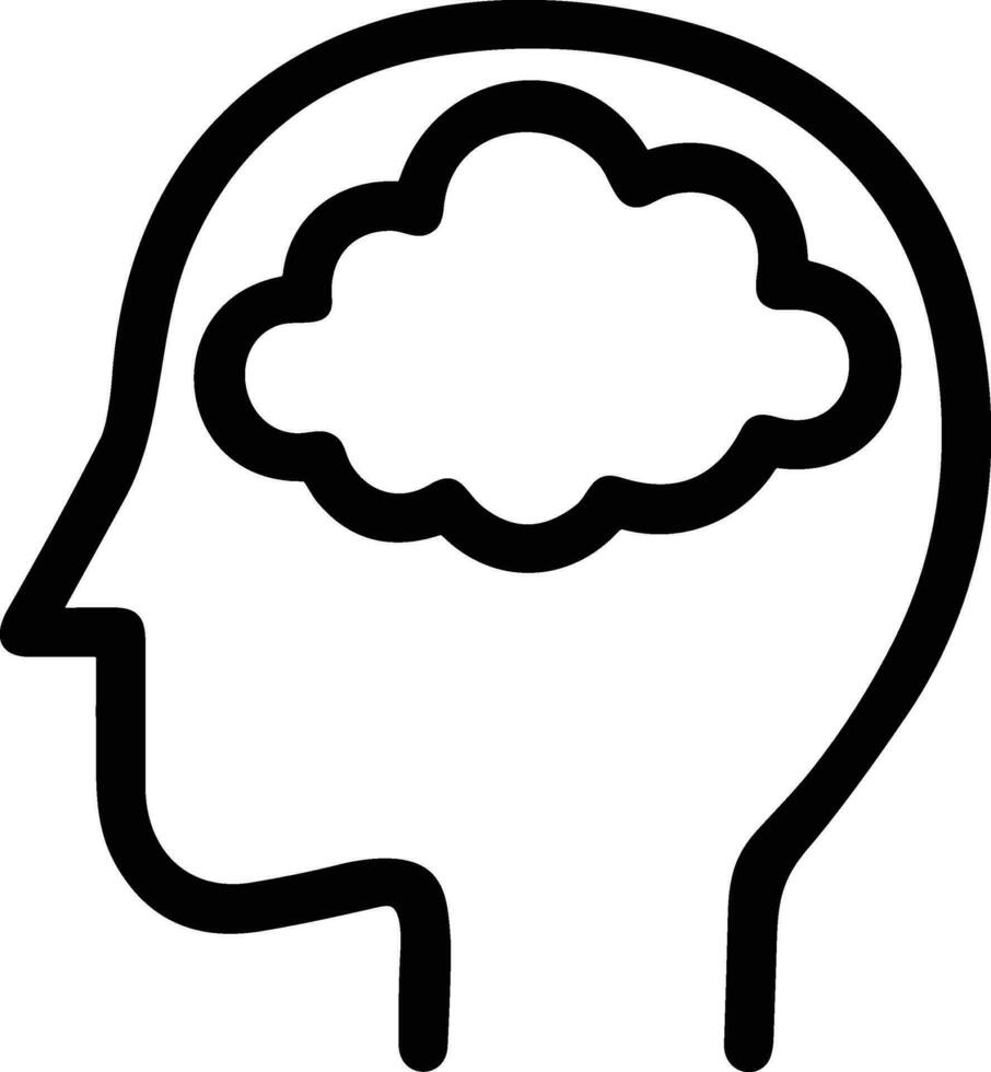 Brain idea symbol icon vector image. Illustration of the creative intelligence think design image. EPS 10