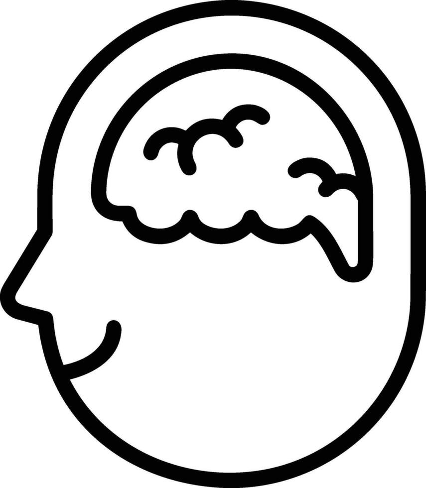 Brain idea symbol icon vector image. Illustration of the creative intelligence think design image. EPS 10