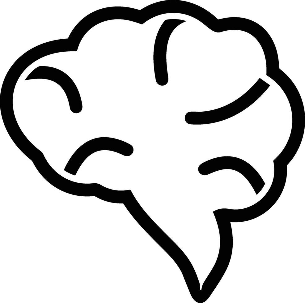 Brain idea symbol icon vector image. Illustration of the creative intelligence think design image. EPS 10