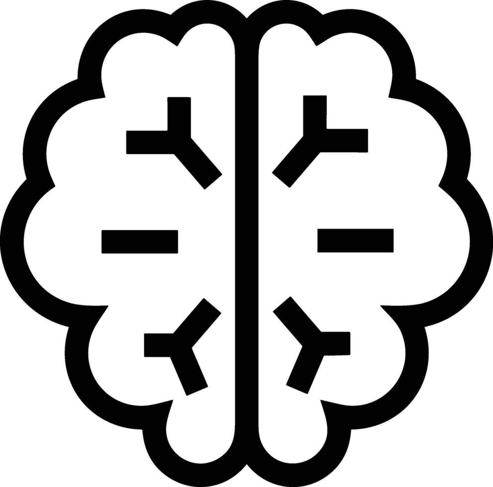 Brain idea symbol icon vector image. Illustration of the creative intelligence think design image. EPS 10