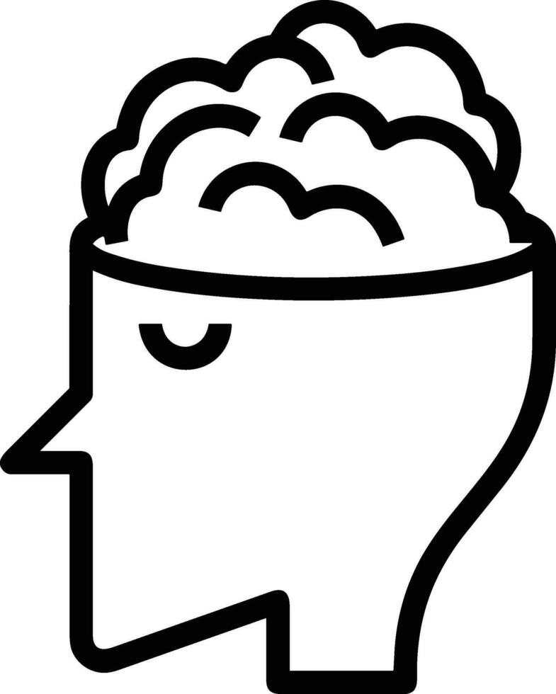 Brain idea symbol icon vector image. Illustration of the creative intelligence think design image. EPS 10