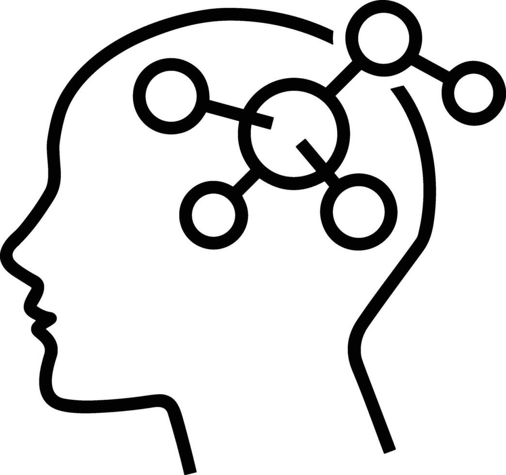 Brain idea symbol icon vector image. Illustration of the creative intelligence think design image. EPS 10