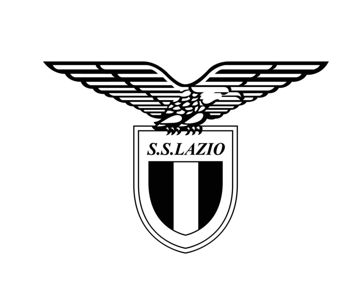 lazio club símbolo logo negro serie un fútbol americano calcio Italia resumen diseño vector ilustración