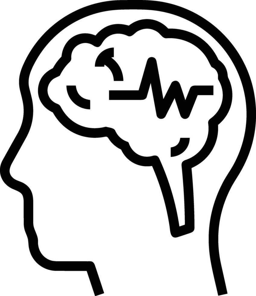 Brain idea symbol icon vector image. Illustration of the creative intelligence think design image. EPS 10