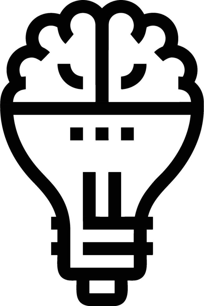 Brain idea symbol icon vector image. Illustration of the creative intelligence think design image. EPS 10