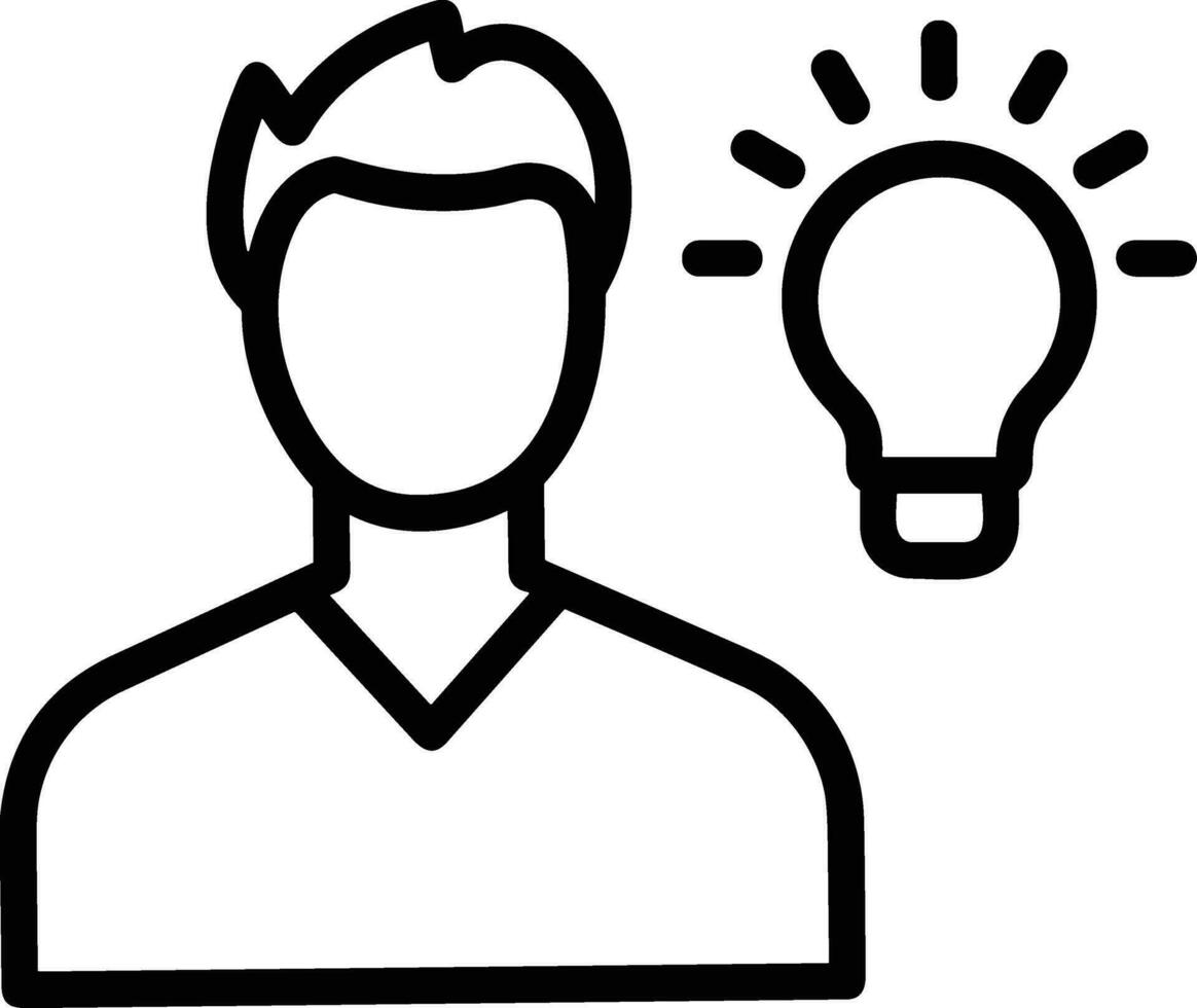 Brain idea symbol icon vector image. Illustration of the creative intelligence think design image. EPS 10