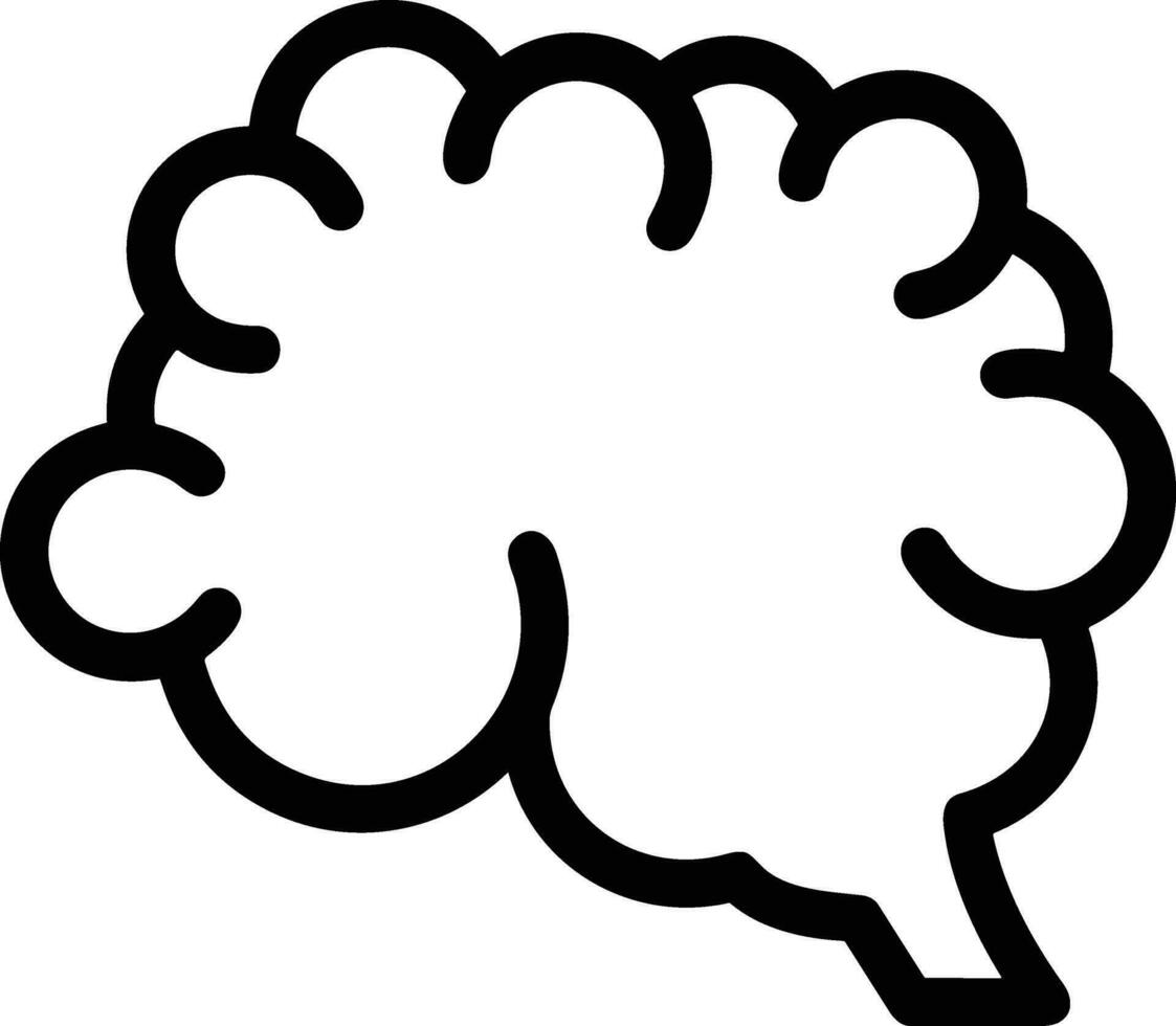 Brain idea symbol icon vector image. Illustration of the creative intelligence think design image. EPS 10