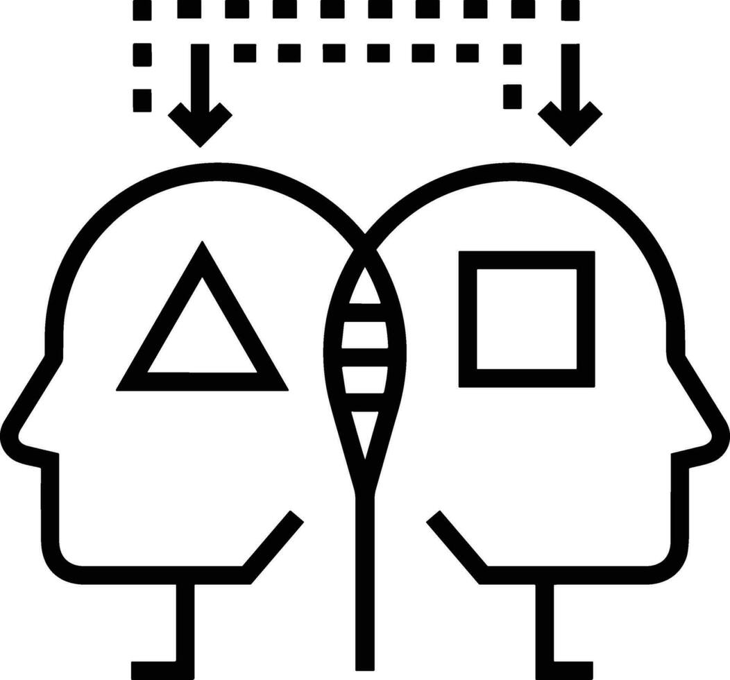 Brain idea symbol icon vector image. Illustration of the creative intelligence think design image. EPS 10