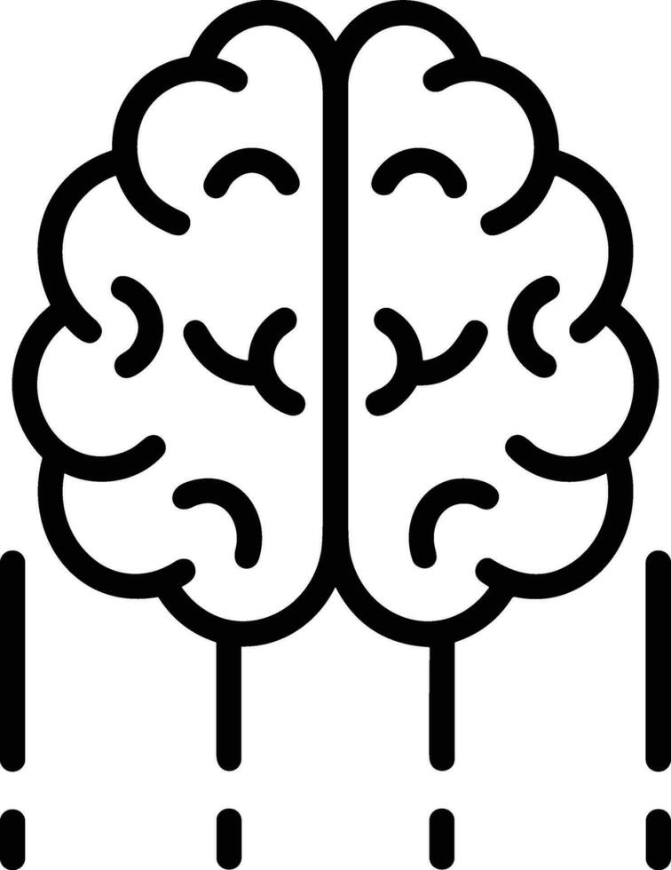 Brain idea symbol icon vector image. Illustration of the creative intelligence think design image. EPS 10