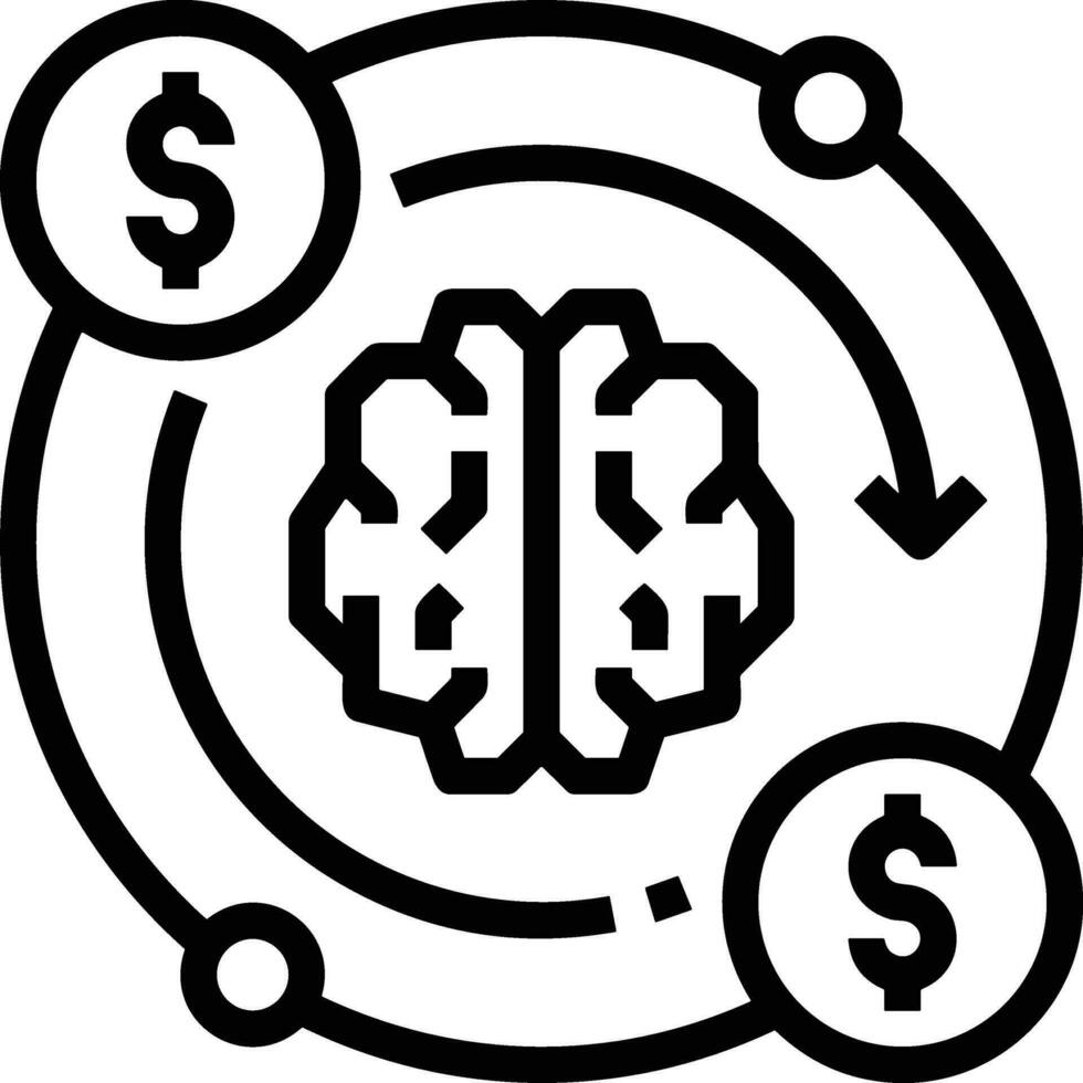 Brain idea symbol icon vector image. Illustration of the creative intelligence think design image. EPS 10