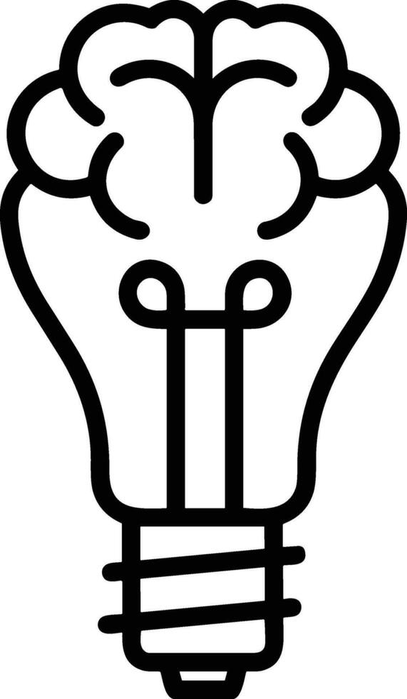 Brain idea symbol icon vector image. Illustration of the creative intelligence think design image. EPS 10