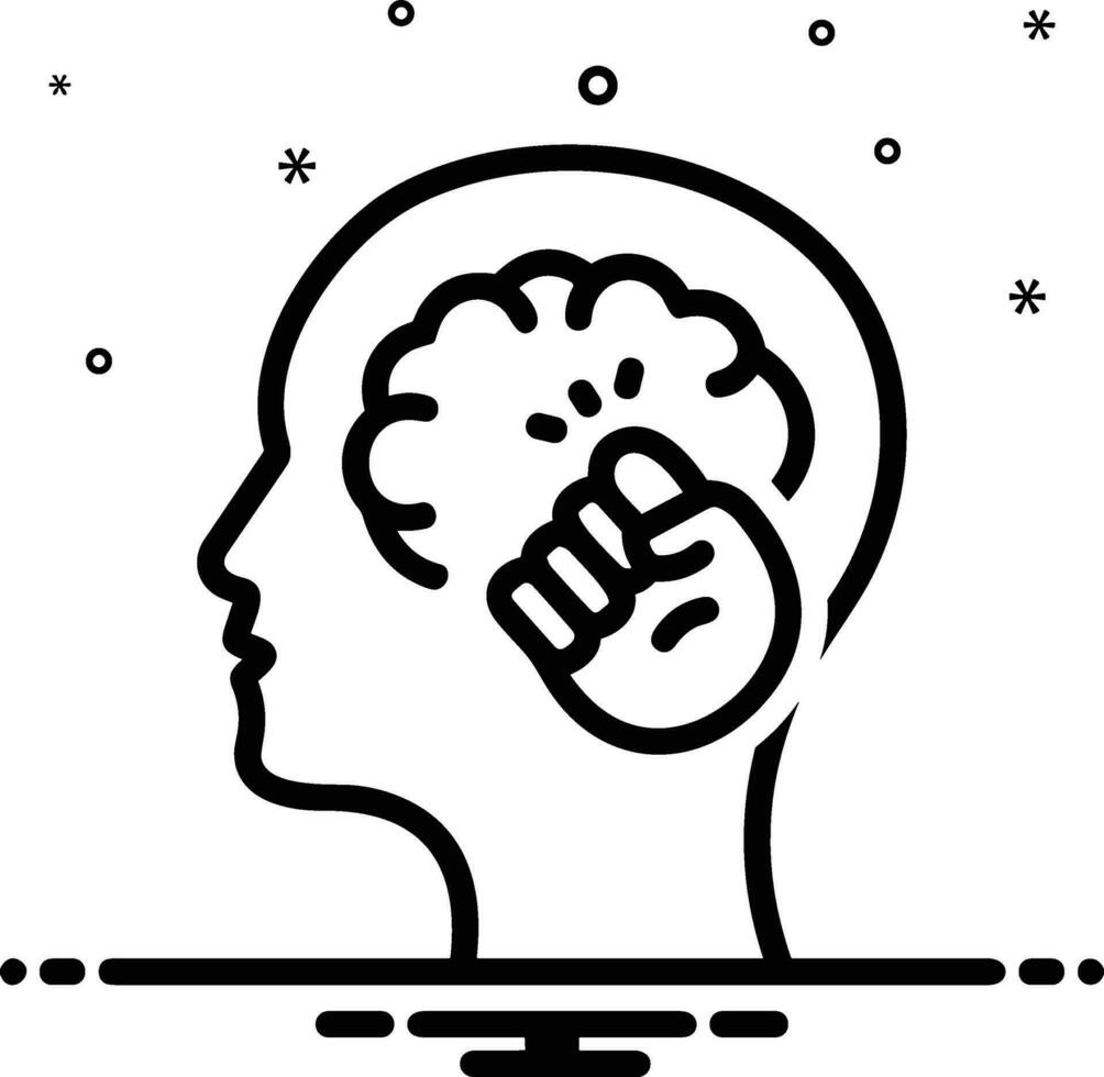 Brain idea symbol icon vector image. Illustration of the creative intelligence think design image. EPS 10