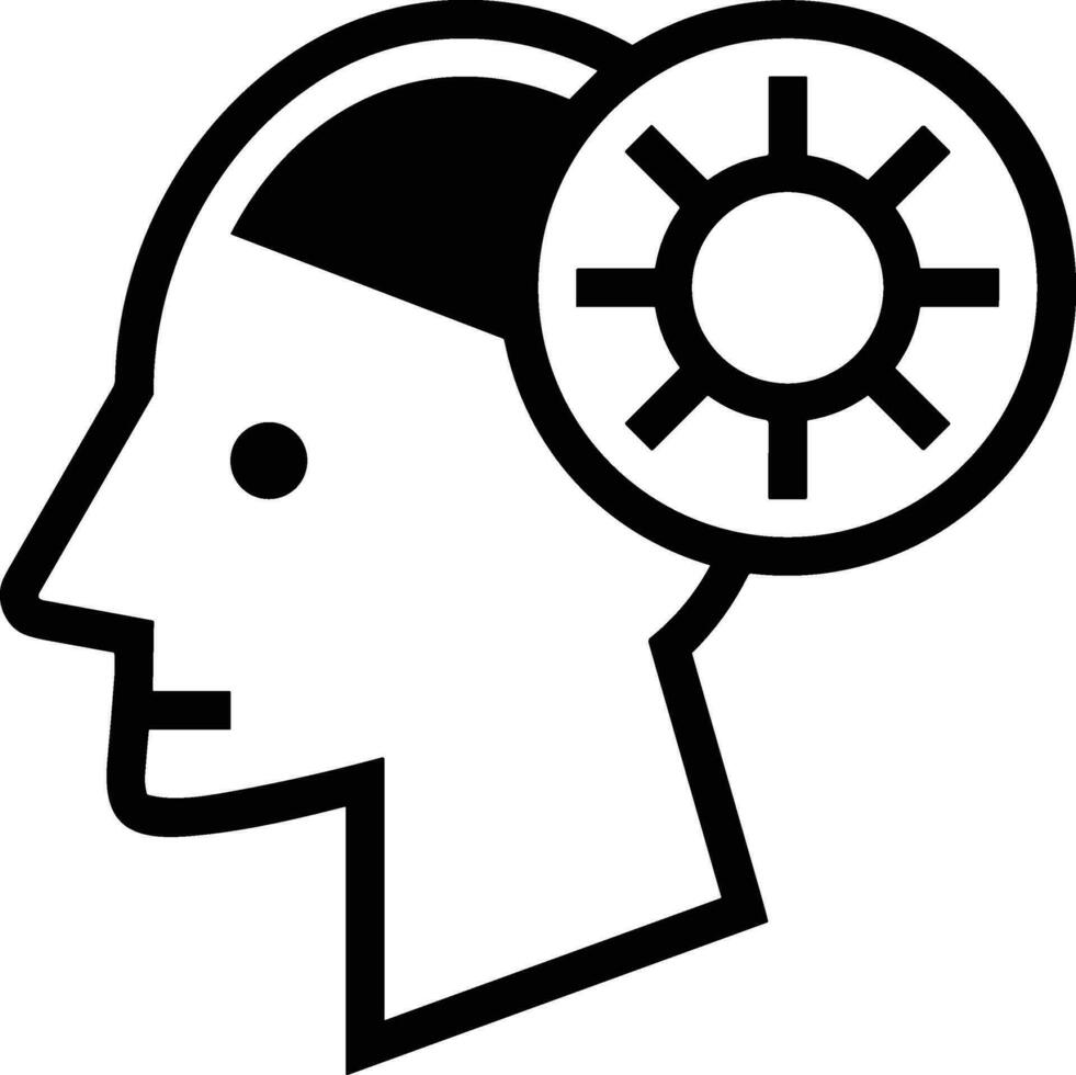 Brain idea symbol icon vector image. Illustration of the creative intelligence think design image. EPS 10