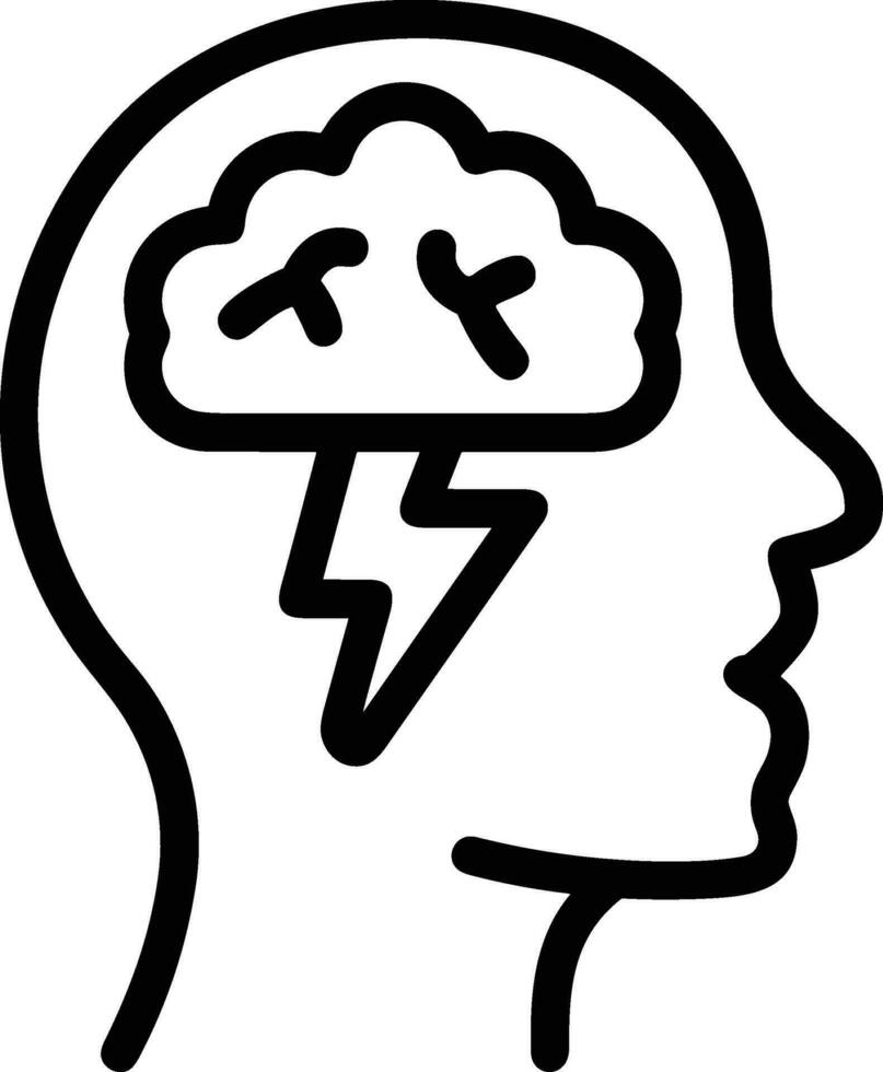 Brain idea symbol icon vector image. Illustration of the creative intelligence think design image. EPS 10