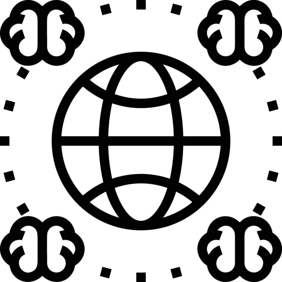 Brain idea symbol icon vector image. Illustration of the creative intelligence think design image. EPS 10