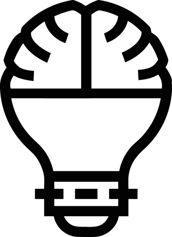 Brain idea symbol icon vector image. Illustration of the creative intelligence think design image. EPS 10