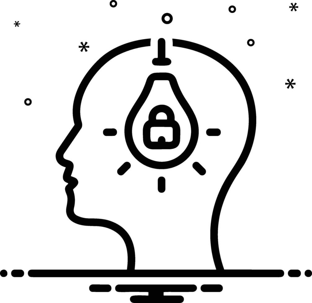 Brain idea symbol icon vector image. Illustration of the creative intelligence think design image. EPS 10