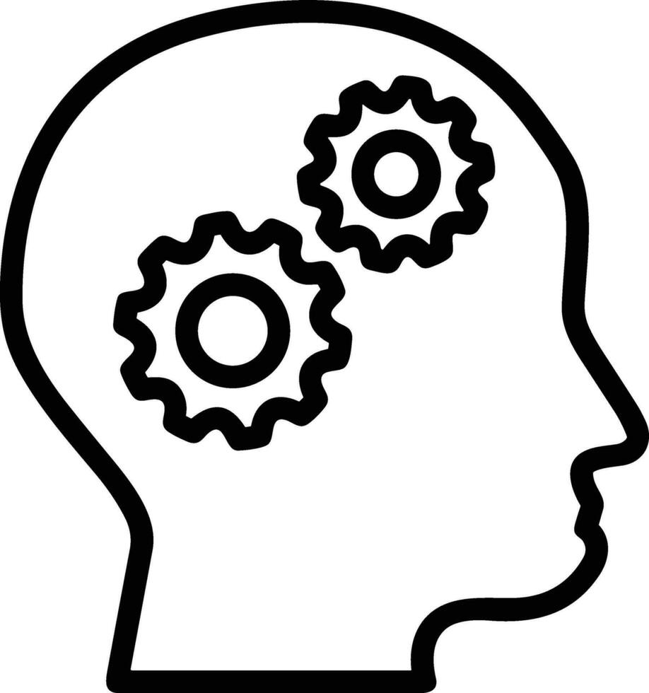 Brain idea symbol icon vector image. Illustration of the creative intelligence think design image. EPS 10