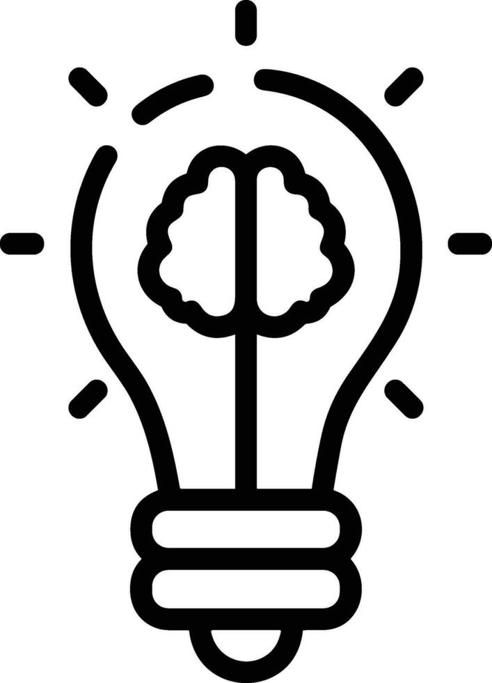 Brain idea symbol icon vector image. Illustration of the creative intelligence think design image. EPS 10