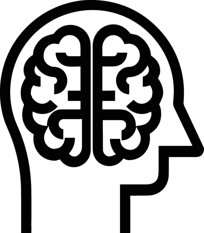 Brain idea symbol icon vector image. Illustration of the creative intelligence think design image. EPS 10