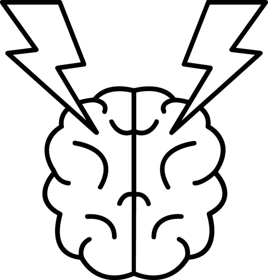 Brain idea symbol icon vector image. Illustration of the creative intelligence think design image. EPS 10