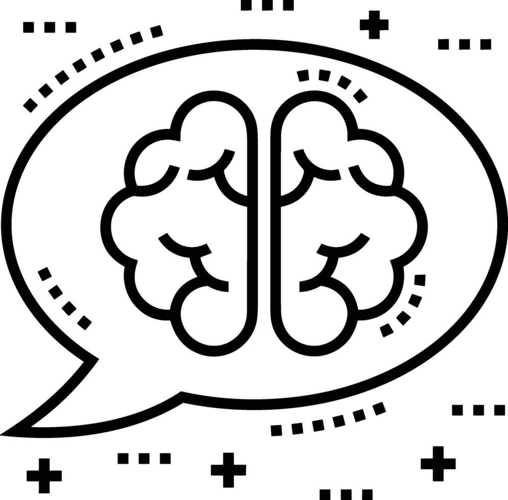 Brain idea symbol icon vector image. Illustration of the creative intelligence think design image. EPS 10