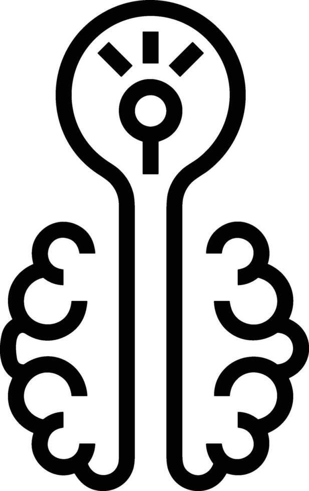 Brain idea symbol icon vector image. Illustration of the creative intelligence think design image. EPS 10