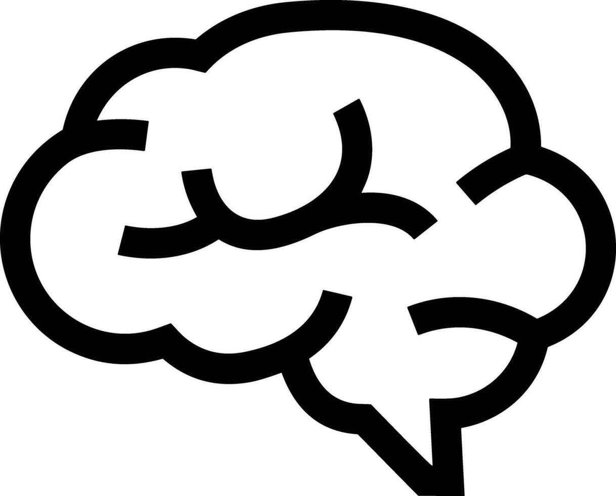 Brain idea symbol icon vector image. Illustration of the creative intelligence think design image. EPS 10