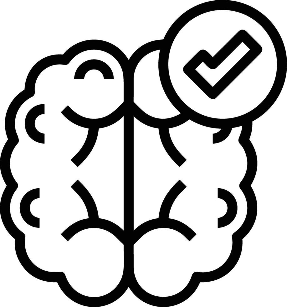 Brain idea symbol icon vector image. Illustration of the creative intelligence think design image. EPS 10