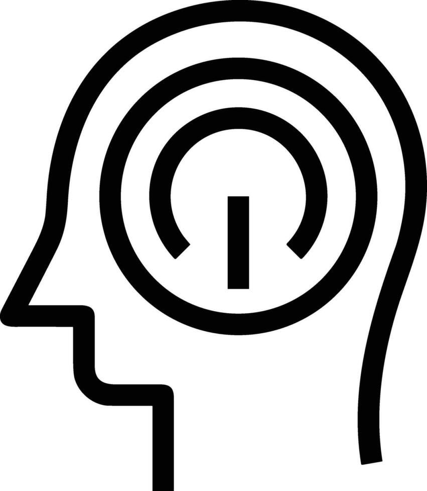 Brain idea symbol icon vector image. Illustration of the creative intelligence think design image. EPS 10